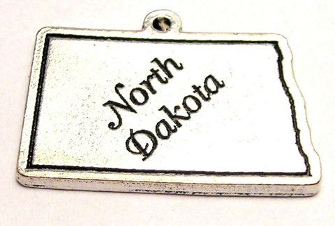 North Dakota Genuine American Pewter Charm