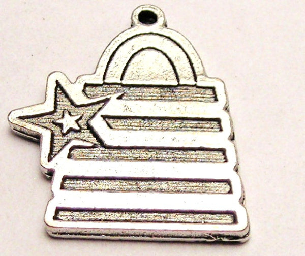 Stars And Stripes Purse For The American Girl Genuine American Pewter Charm