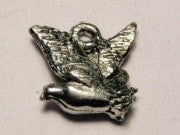 Dove In Flight Genuine American Pewter Charm