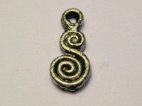 Squiggle Genuine American Pewter Charm