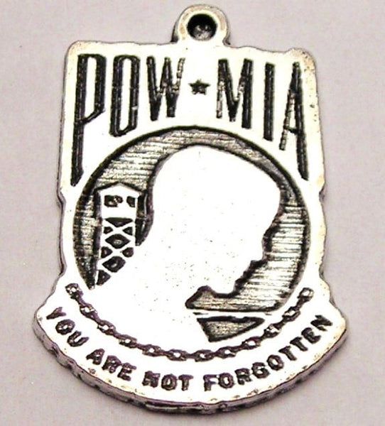 Pow Mia Prisoner Of War Missing In Action Genuine American Pewter Charm