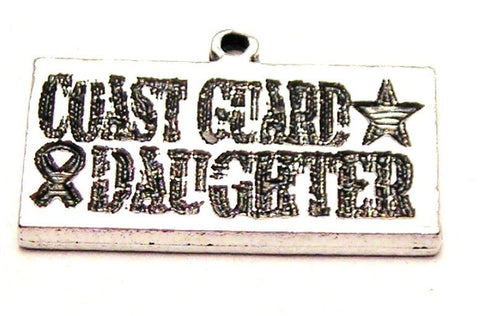 Coast Guard Daughter Genuine American Pewter Charm