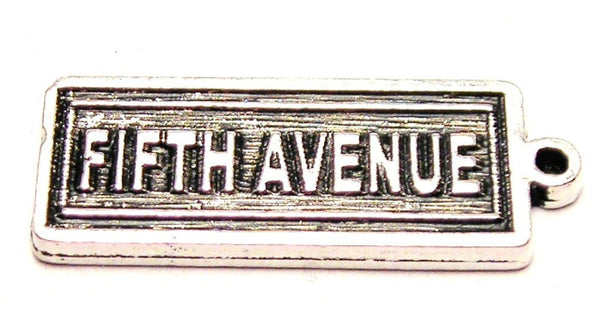 New York Fifth Ave Sign Genuine American Pewter Charm