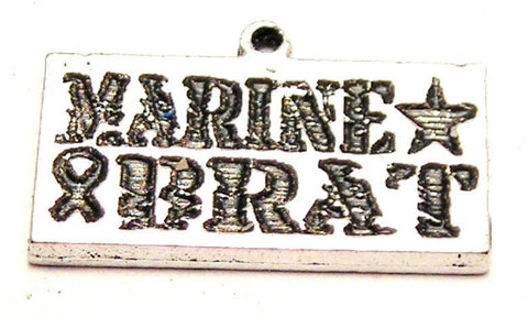 Marine Brat Genuine American Pewter Charm