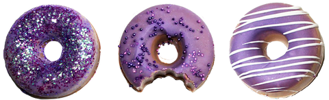 Donut Scented Soap Set Of 3 Purple