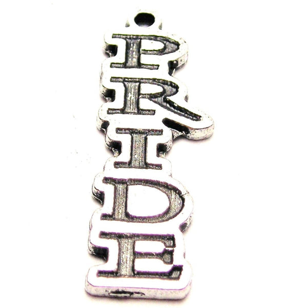 Pride Letters Going Down Genuine American Pewter Charm