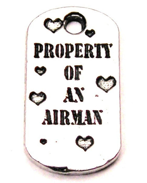 Property Of An Air Man Genuine American Pewter Charm