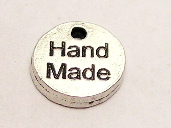 Hand Made Circle Tab Genuine American Pewter Charm