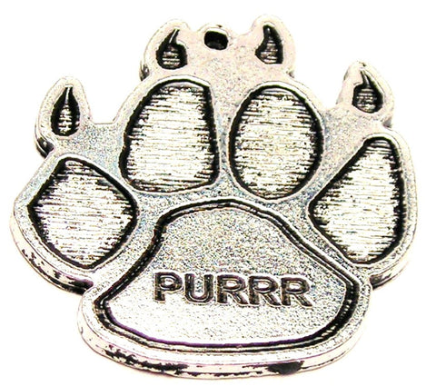 Purrr Cat Paw Genuine American Pewter Charm