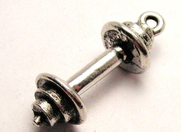 Barbell Weight Genuine American Pewter Charm