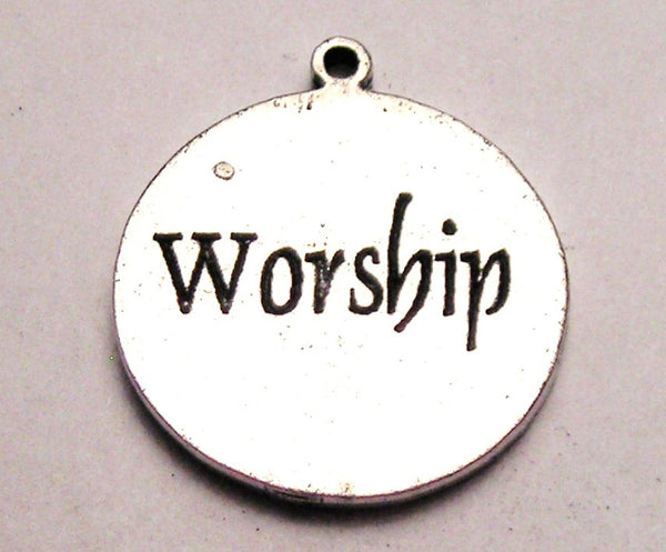 Worship Circle Genuine American Pewter Charm