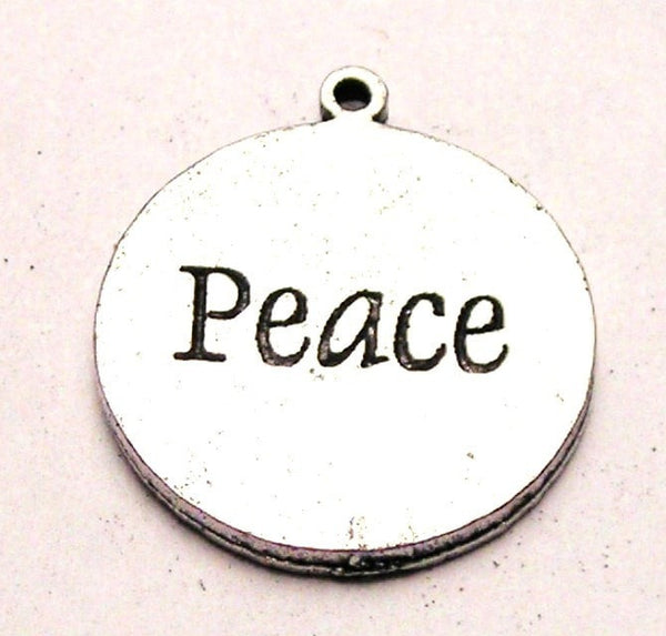 Peace Circle Genuine American Pewter Charm