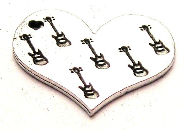 Guitars In Your Heart Genuine American Pewter Charm