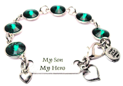 My Son My Hero Crystal Connector Bracelet