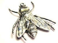 House Fly Pendant Genuine American Pewter Charm