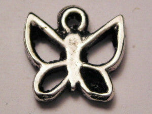 Small Open Butterfly Genuine American Pewter Charm