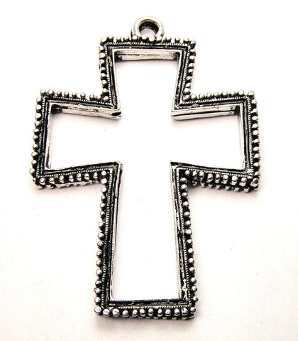 Huge Gothic Cross Almost Three Inches Genuine American Pewter Charm