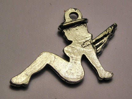 Mud Flap Girl Angel With Wings And Halo Genuine American Pewter Charm