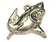 Shark Attack Genuine American Pewter Charm