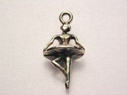 Dancing Ballerina Style 2 Genuine American Pewter Charm