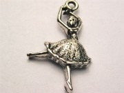 Dancing Ballerina Style 4 Genuine American Pewter Charm