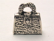 Vintage Alligator Purse Genuine American Pewter Charm