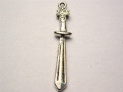 Sword With Cross Genuine American Pewter Charm