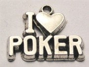 I Love Poker Genuine American Pewter Charm
