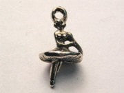 Dancing Ballerina Style 3 Genuine American Pewter Charm