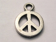 Small Peace Symbol Genuine American Pewter Charm
