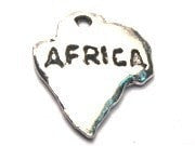 Continent Of Africa Genuine American Pewter Charm