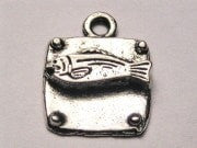 Fish Plaque Genuine American Pewter Charm