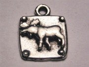 Moose Plaque Genuine American Pewter Charm