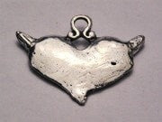 Heart With Devil Horns Genuine American Pewter Charm