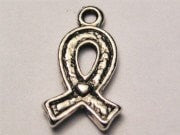 Little Heart On Awareness Ribbon Genuine American Pewter Charm