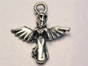 Female Day Of The Dead Angel Genuine American Pewter Charm