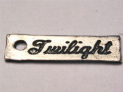 Twilight Cursive Genuine American Pewter Charm