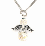 Birthstone Guardian Angel Charm Necklace