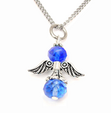 Birthstone Guardian Angel Charm Necklace