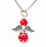 Birthstone Guardian Angel Charm Necklace