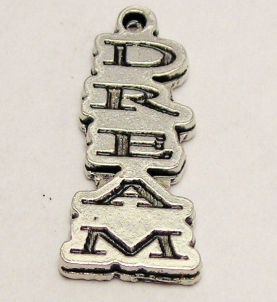 Dream Letters Going Down Genuine American Pewter Charm