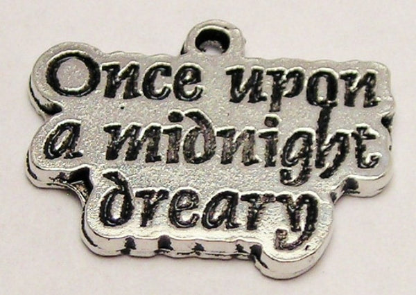 Once Upon A Midnight Dreary Genuine American Pewter Charm