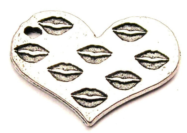 Kisses All Over Your Heart Genuine American Pewter Charm