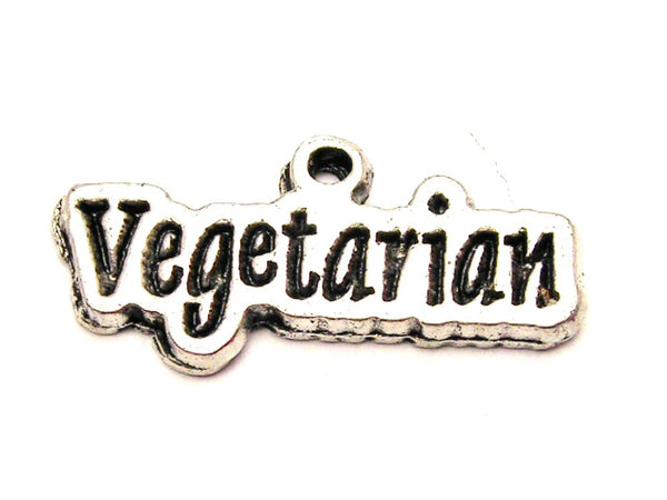 Vegetarian Genuine American Pewter Charm