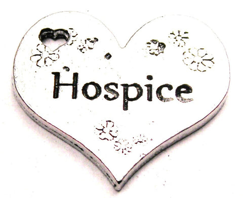 Hospice Heart Genuine American Pewter Charm