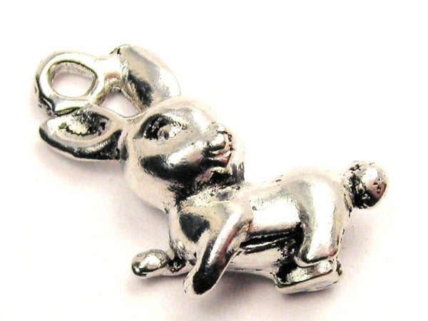 Bunny 3D Genuine American Pewter Charm