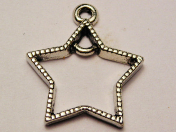 Star With Inside Loop Genuine American Pewter Charm