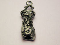 Steampunk Little Dress Covered With Gears On A Hanger Genuine American Pewter Charm