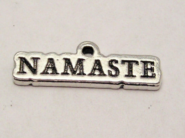 Namaste Word Genuine American Pewter Charm