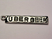 Uber Geek Genuine American Pewter Charm